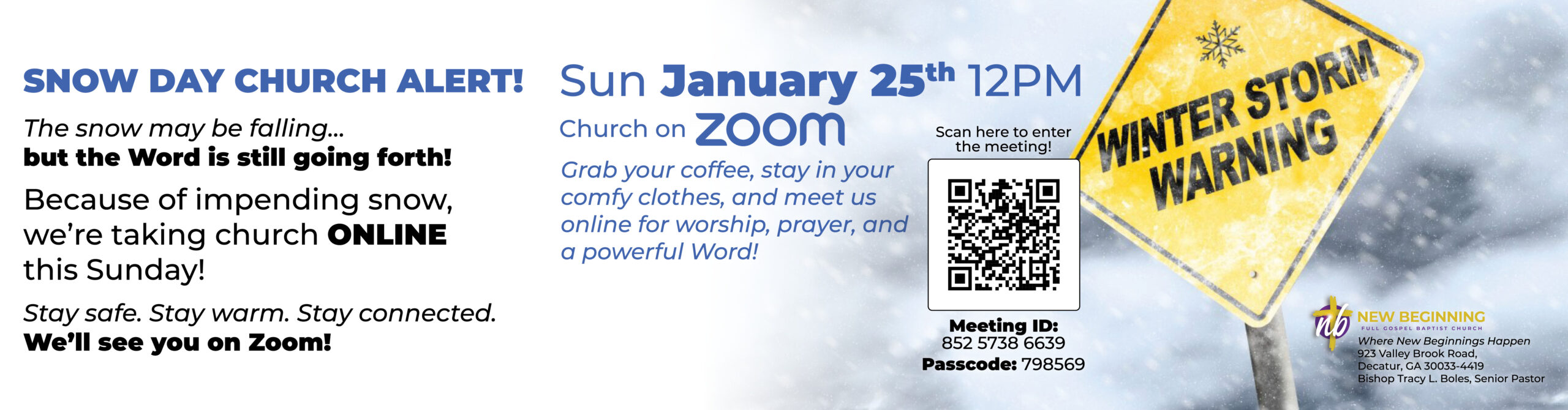 Winter Storm Sunday Zoom Service_newsletter banner
