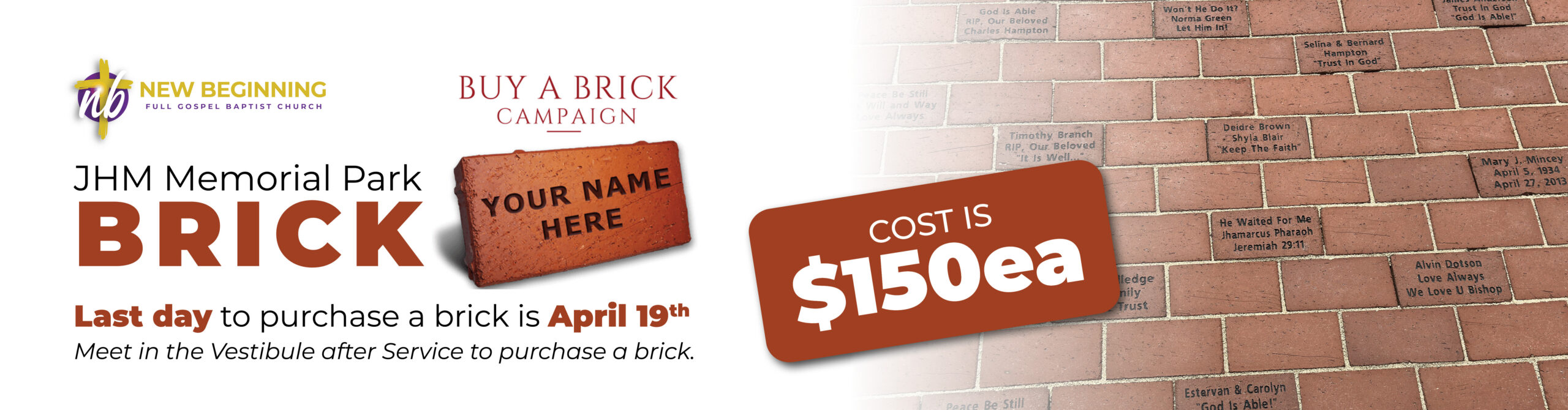 JHM Memorial Park Brick_newsletter banner